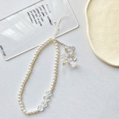 Perlen-Lanyard DIY Kreative Acryl-Telefonkette Schönheit Modeschmuck Zubehör Cartoon Bär Schmetterling Perlenarmband Unisex